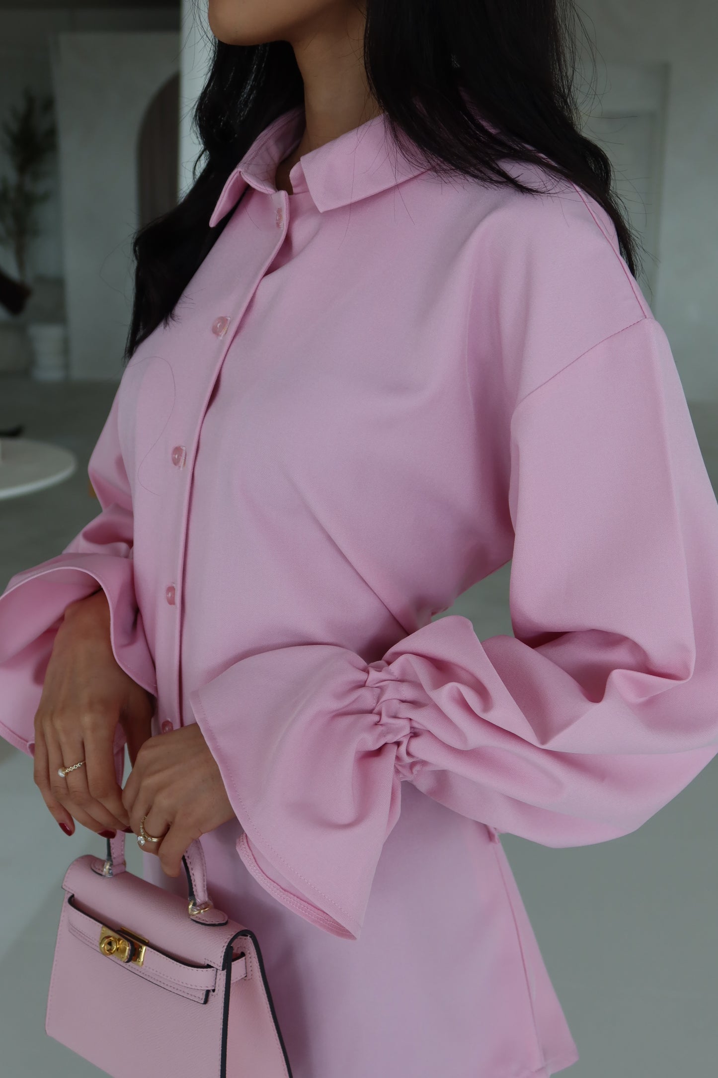 Ayla Tie Back Structured Shirt And Trouser Co Ord Set