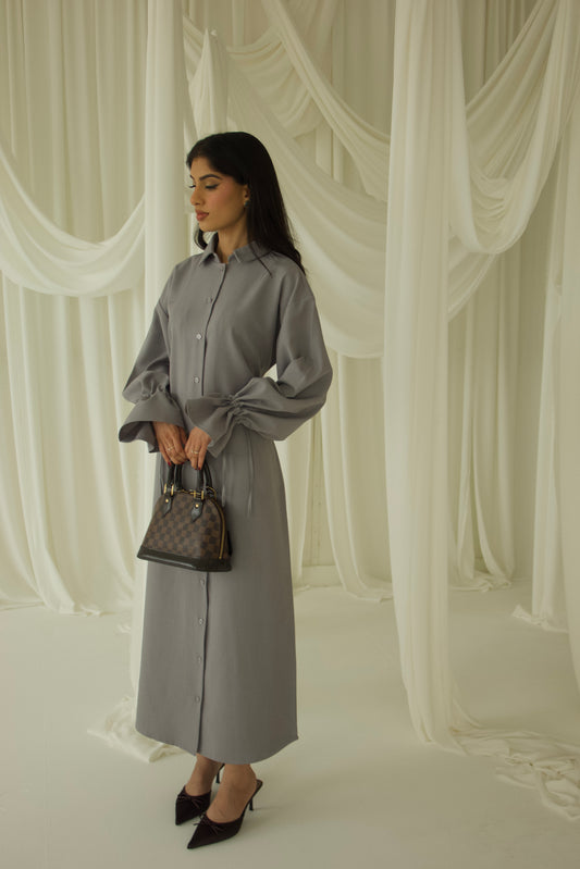 Nora Structured Tie Back Maxi Dress