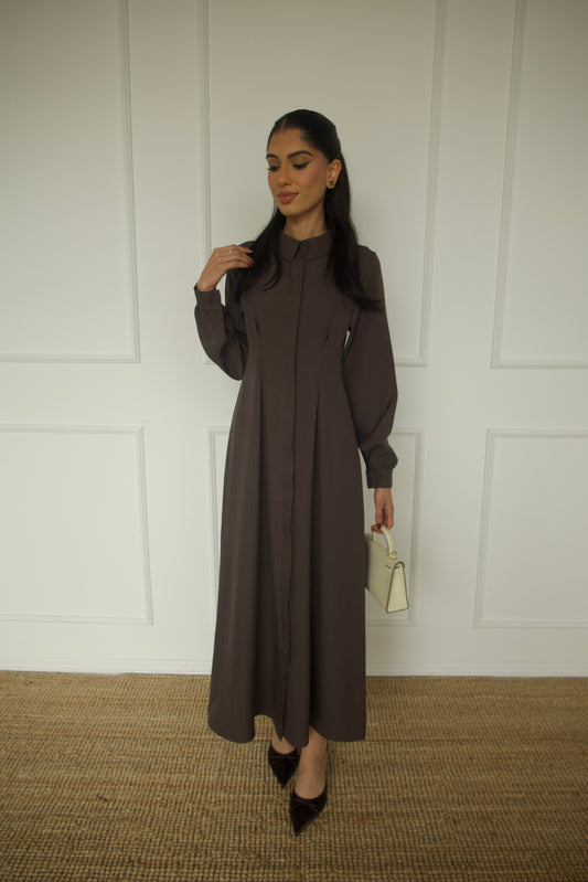 Rima Pleated Tailored Dress