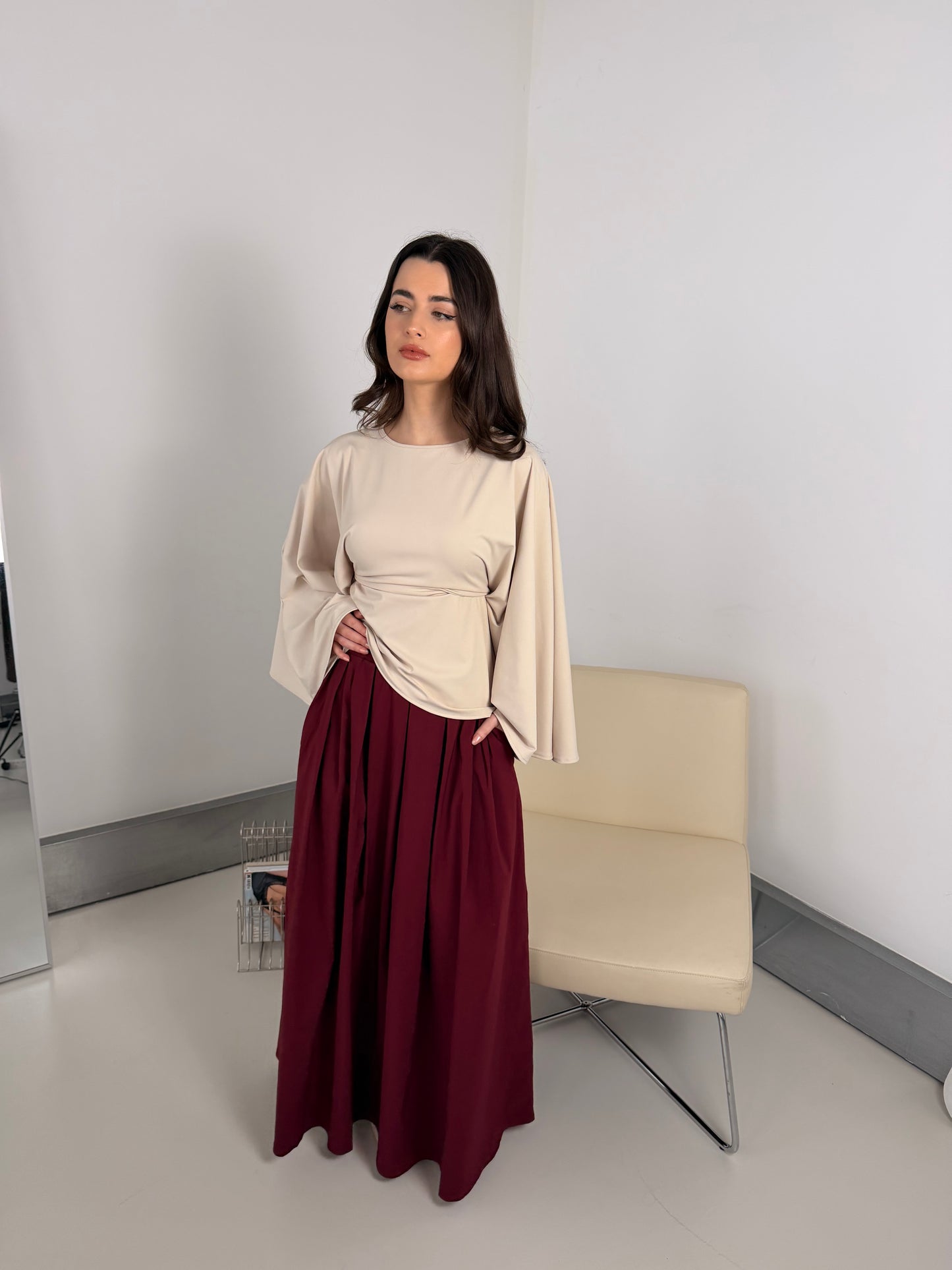 Sara Structured Maxi Skirt