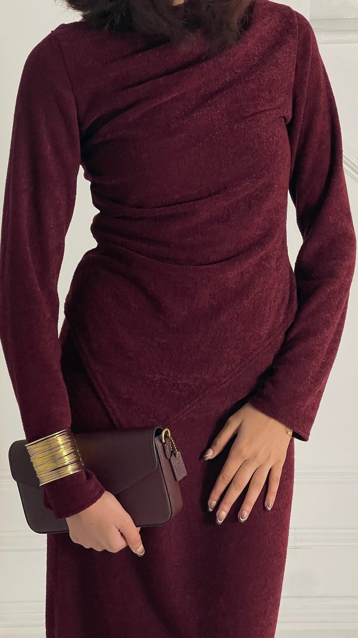 Sana Top and Skirt Co-ord Set - Wine