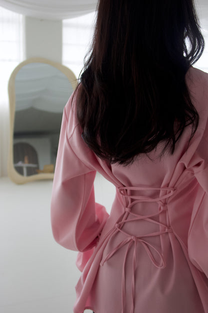 Ayla Tie Back Structured Shirt And Trouser Co Ord Set
