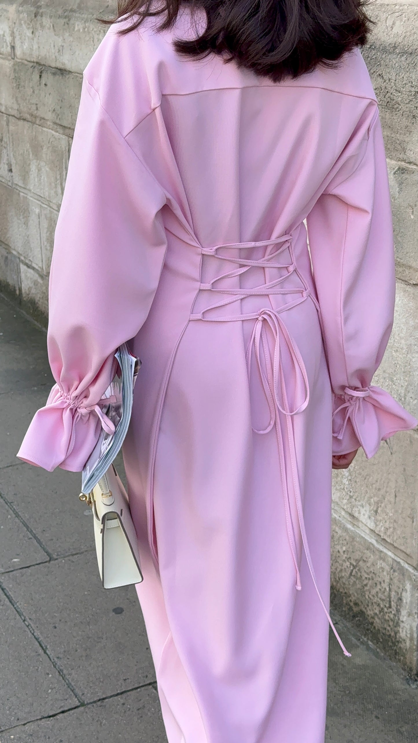 Nora Structured Tie Back Maxi Dress