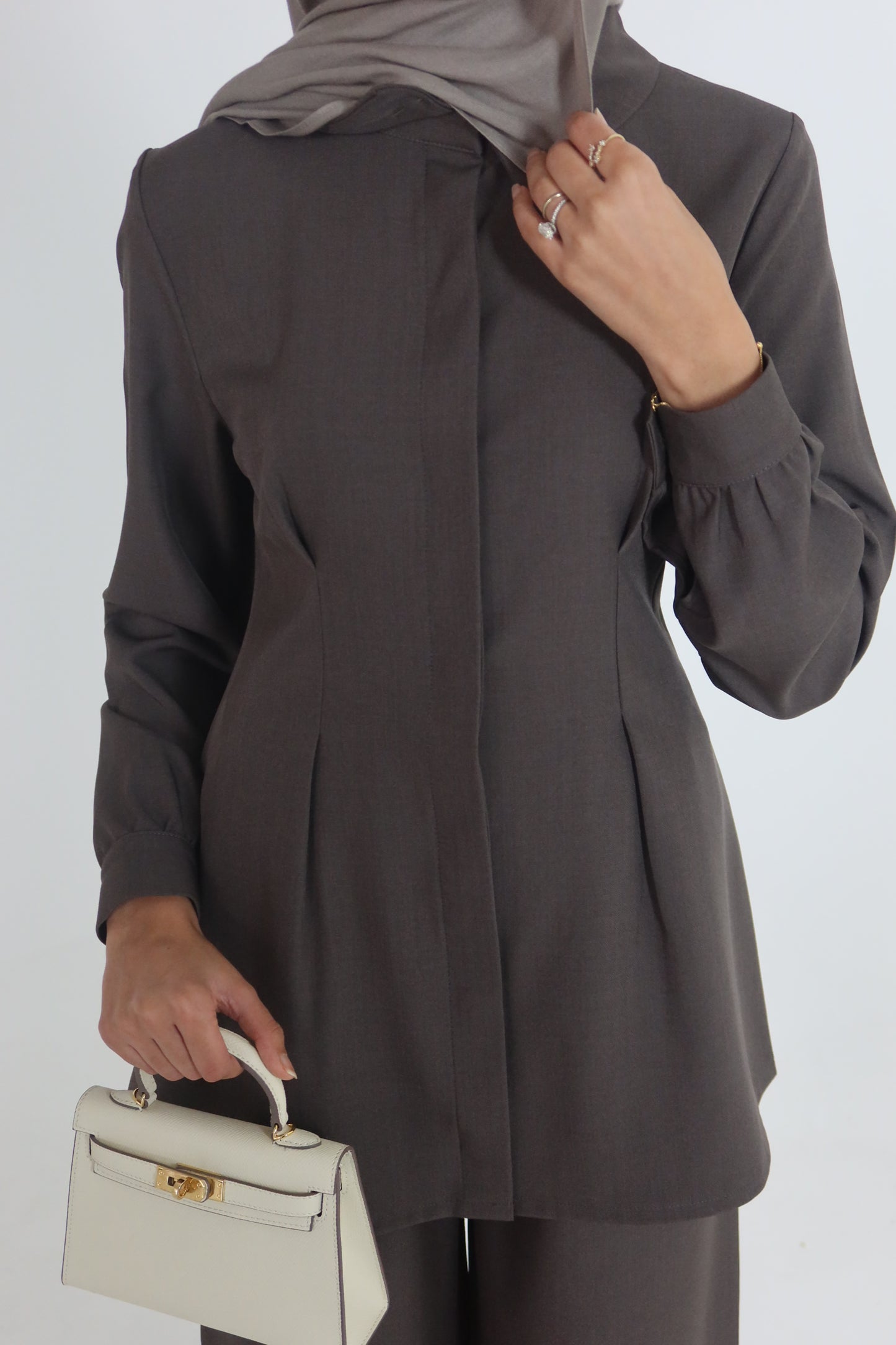 Sierra Pleated Tailored Shirt And Trouser Set