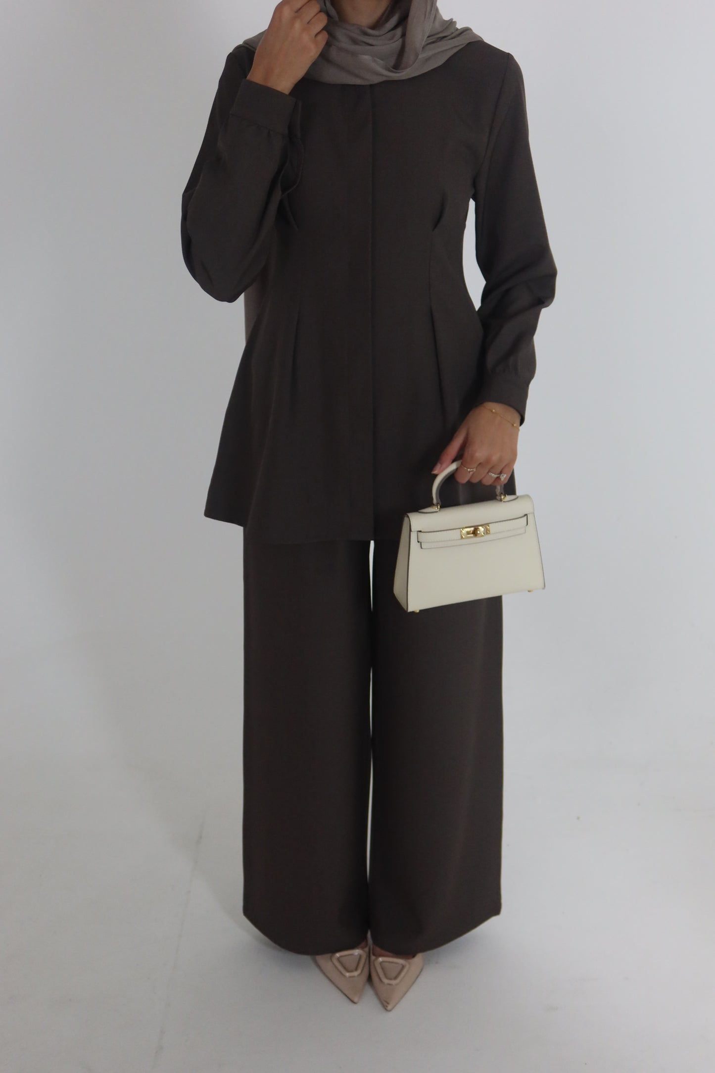 Sierra Pleated Tailored Shirt And Trouser Set