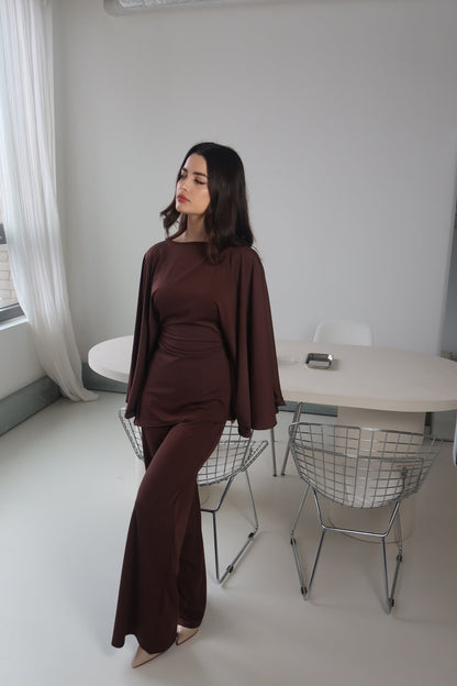 Layla Asymmetric Top and Trouser Set