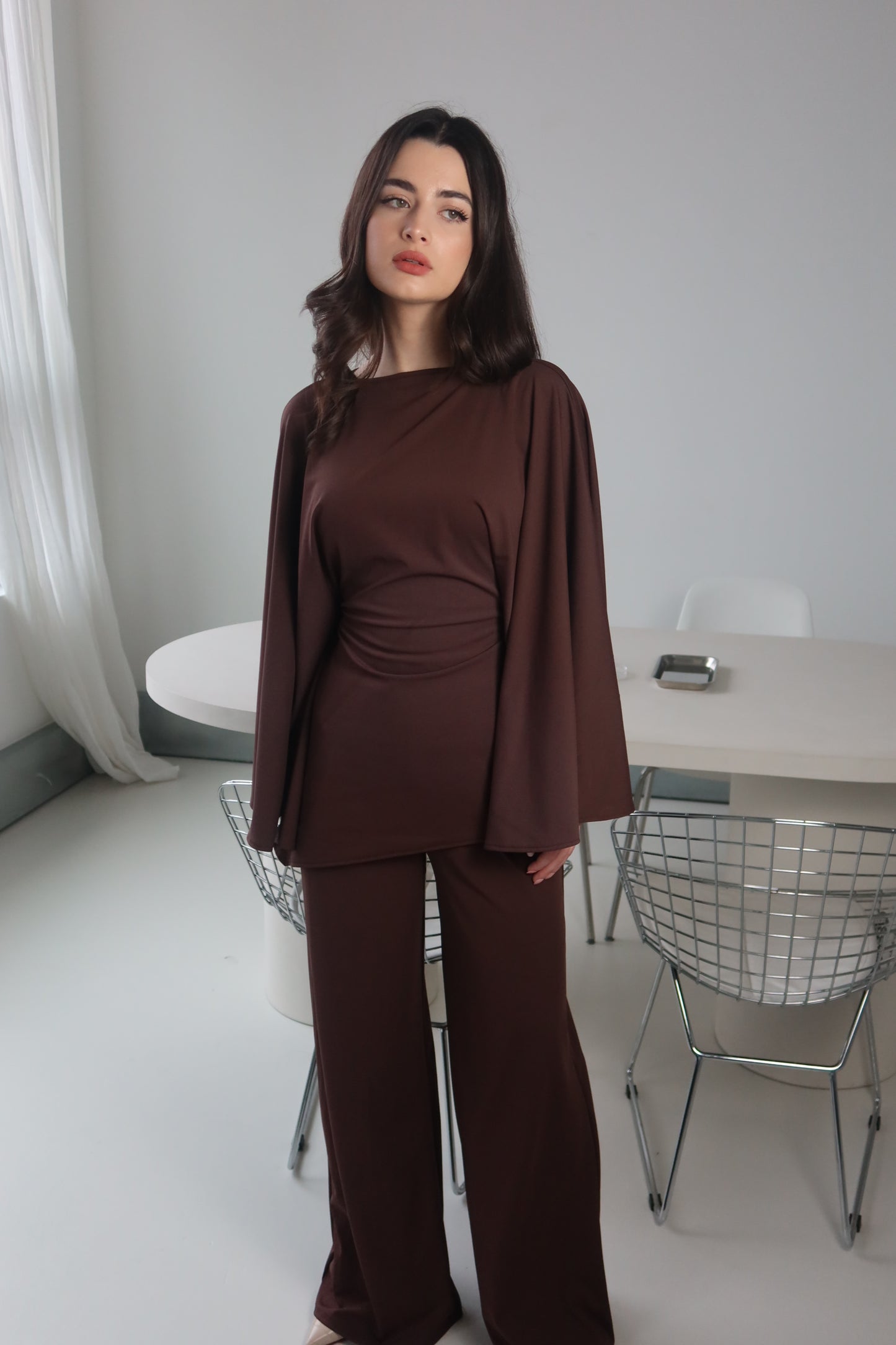 Layla Asymmetric Top and Trouser Set